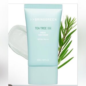 BRING GREEN Tea Tree CICA Mineral Sunscreen SPF 50+ PA++++, Korean sunscreen